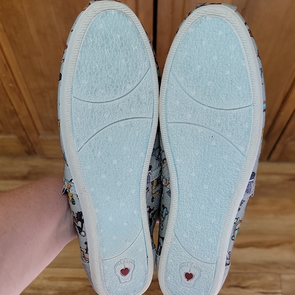 Bobs Sketchers Size 8.5 "For Dogs" Pup Patrol Dogs On Scooters Slip On Gray Shoe - Picture 6 of 8